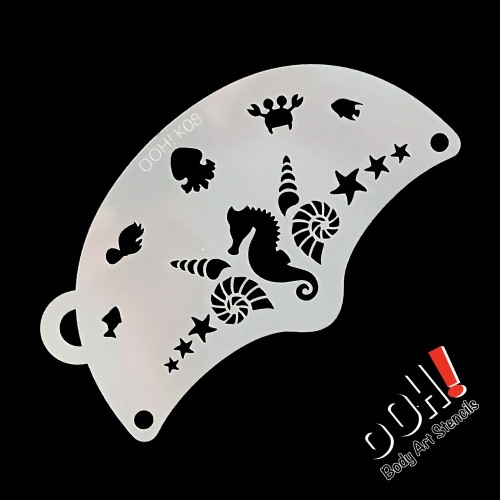 Ooh Body Art Stencil Mask Seahorse (SEAHORSE MASK. K08)